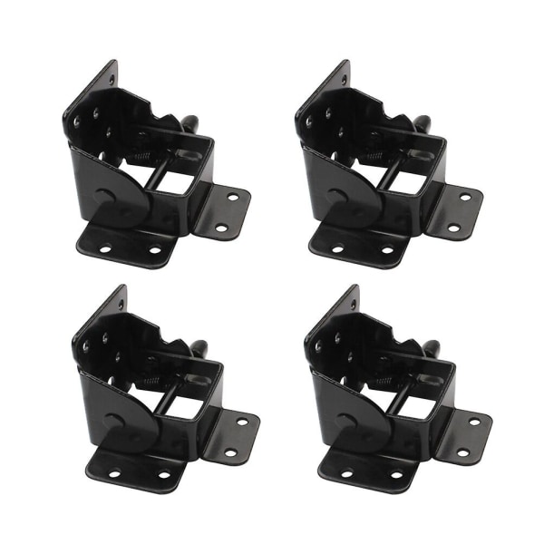 4 pcs Folding Table Hinge Furniture Leg Hinge Self-Locking Hinge Foldable Support Hinge Black M