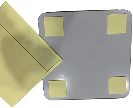 Glass Square Bathroom Wall Hanging Mirror with Two Side Tapes (Multicolour