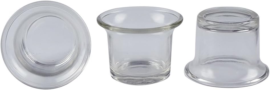 Clear Chunky Glass Lip Votive Candle Holders Tealight Votive Cups for Wedding Proposal