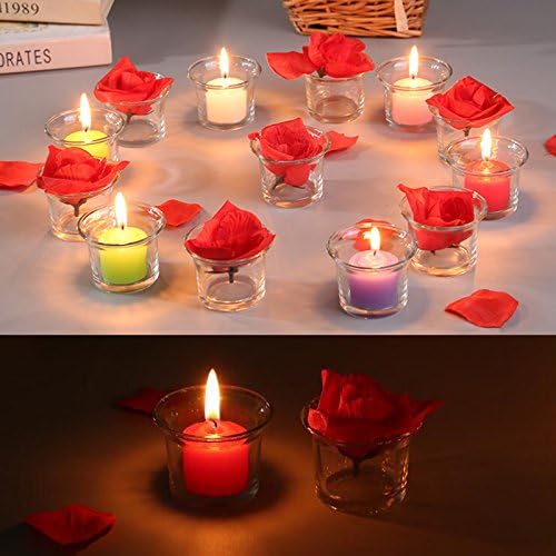 Clear Chunky Glass Lip Votive Candle Holders Tealight Votive Cups for Wedding Proposal