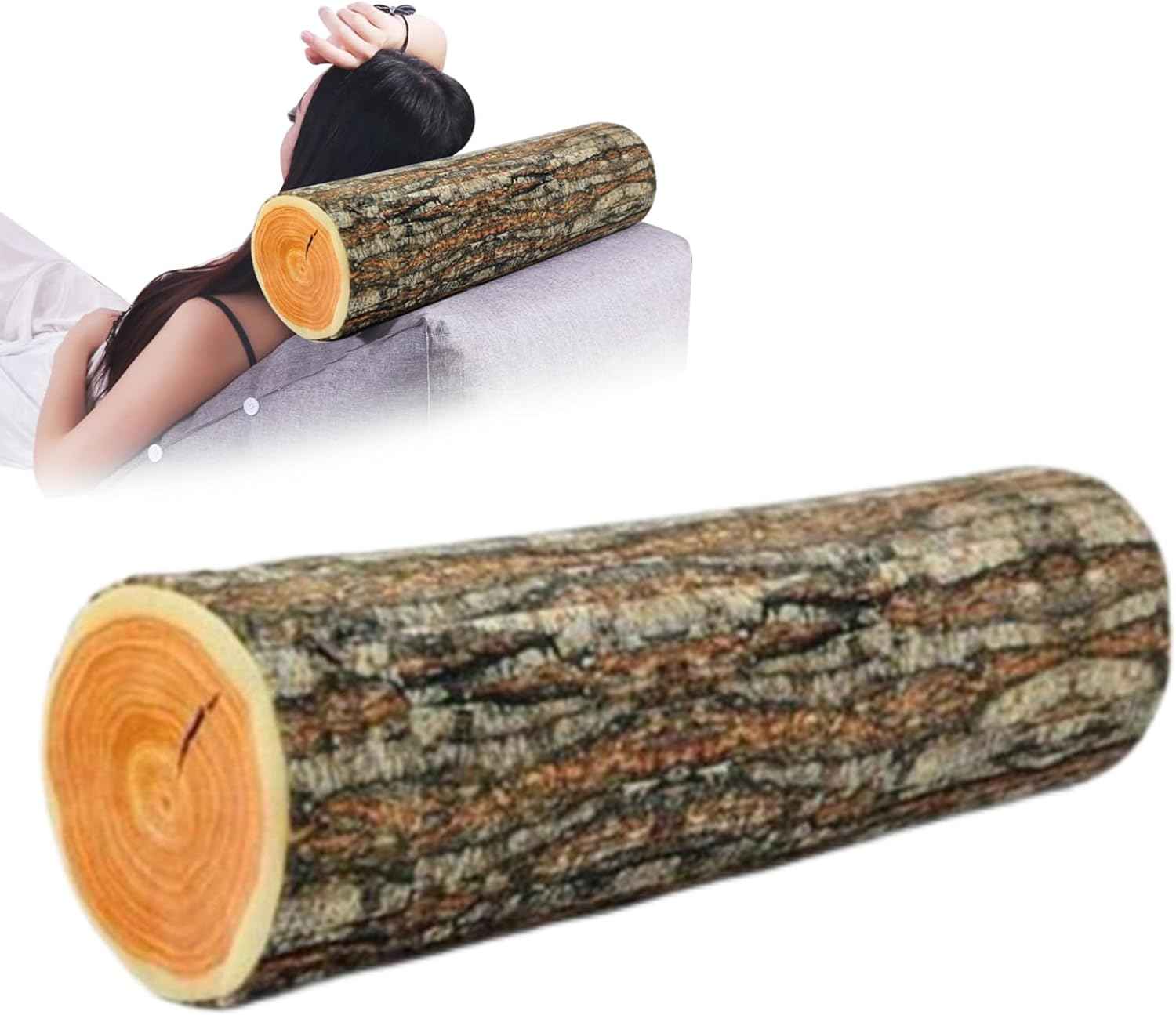 Log Cushion Round Stump Shaped Wood Grain Design Decorative Pillow Cover for Home Decor Log Cushion Round Stump Shaped Wood Grain Design Decorative Pillow Cover for Home Decor