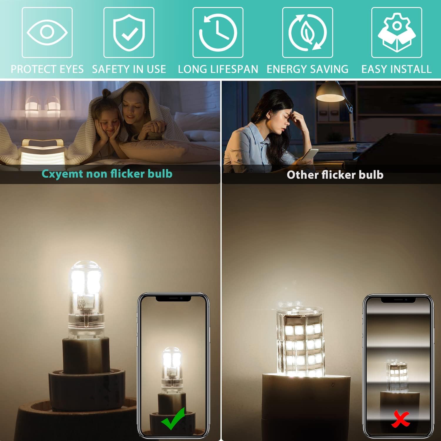 G9 LED Bulbs 1.5W Equivalent to 20W Halogen