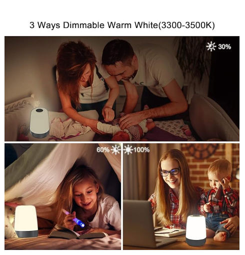 Touch Wake Up Night Light with Sunrise Simulation Alarm Clock