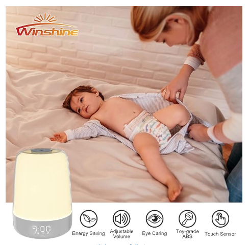 Touch Wake Up Night Light with Sunrise Simulation Alarm Clock