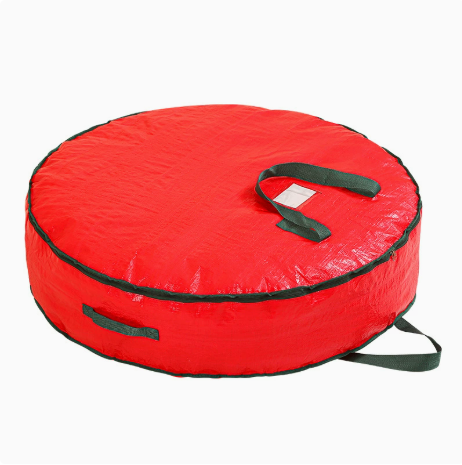 Christmas Wreath Storage Container 24 Inch - Wreath Bag for Artificial Wreaths Box - Dual Zippered Wreaths Storage Bag with Strong Durable Handles - Red Christmas Wreath Storage Container 24 Inch - Wreath Bag for Artificial Wreaths Box - Dual Zippered Wreaths Storage Bag with Strong Durable Handles - Red