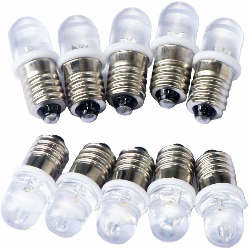 Ersandy 10 pcs E10 12V Spot LED Bulb Lamps Warm White Ersandy 10 pcs E10 12V Spot LED Bulb Lamps Warm White