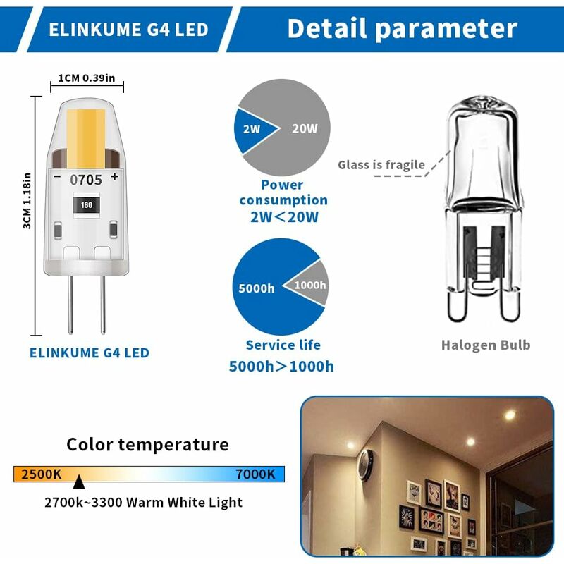 LED G4 Dimmable Light Bulbs