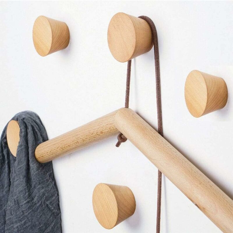 Wooden Wall Hook ROund Coat Rack Wooden Wall Hook ROund Coat Rack