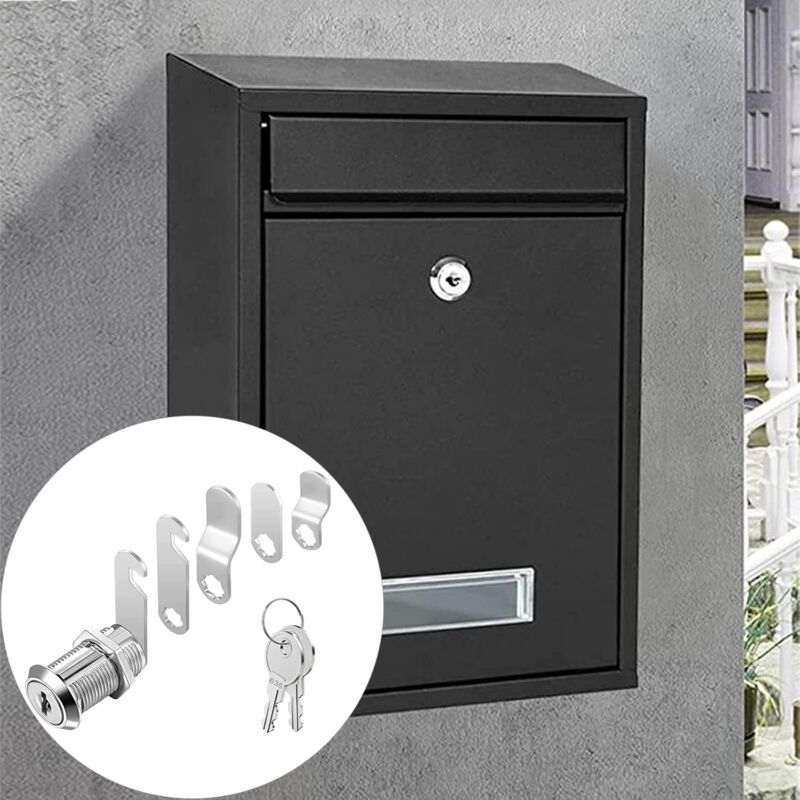 16Mm Cylinder Security Mailbox Lock With 5 Different Lock Plates And 2 Keys