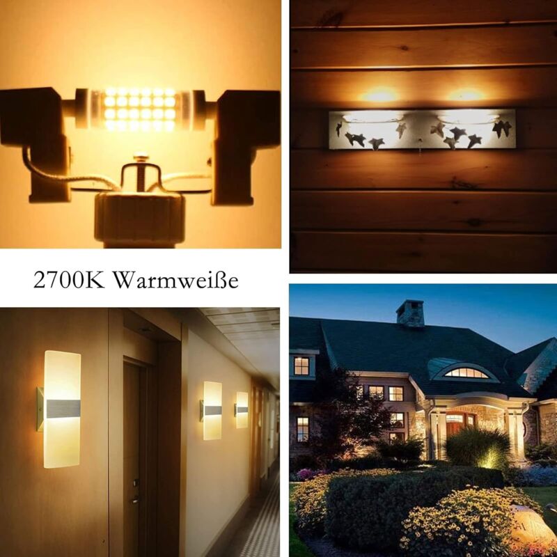 R7S LED 78Mm Dimmable Warm White 2700K 5W J78 LED Lamp 450Lm Replaces 50W Halogen Lamp Illuminant 230V 83 Ra