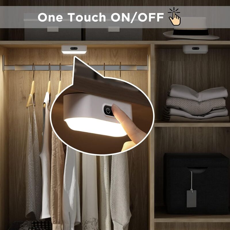 LED Closet Light Dimmable Rechargeable 2000Mah Wireless