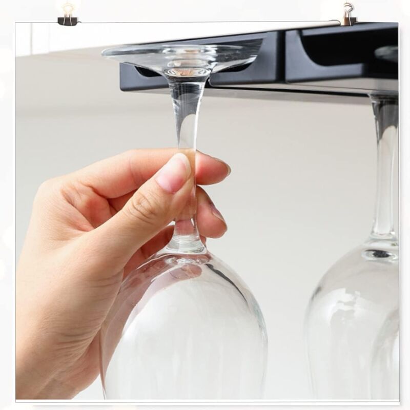 Hanging Wine Glass Holder - No Drilling Required