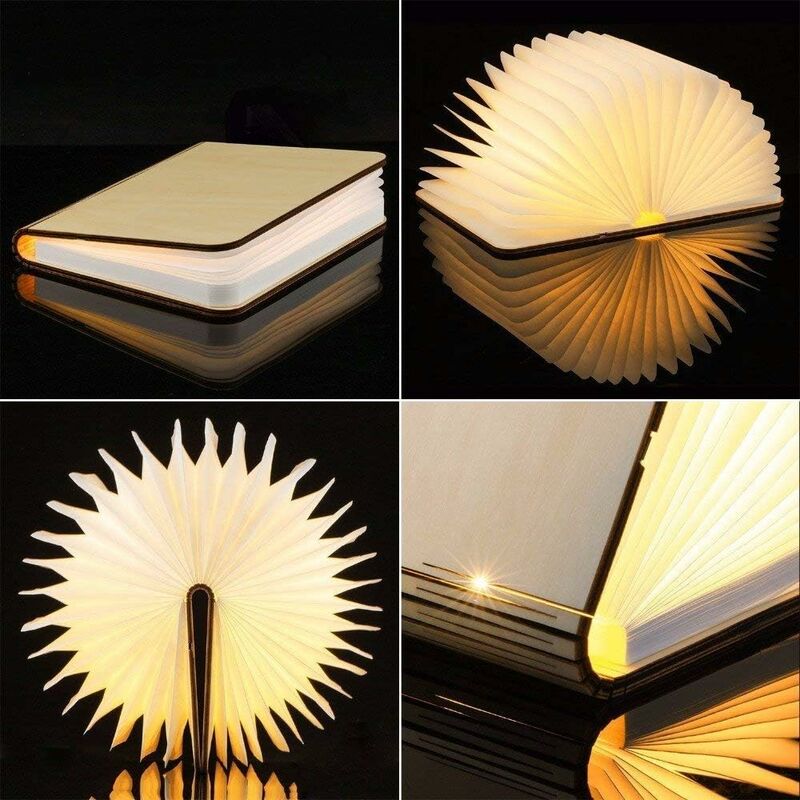 LED Wooden Book Lamp
