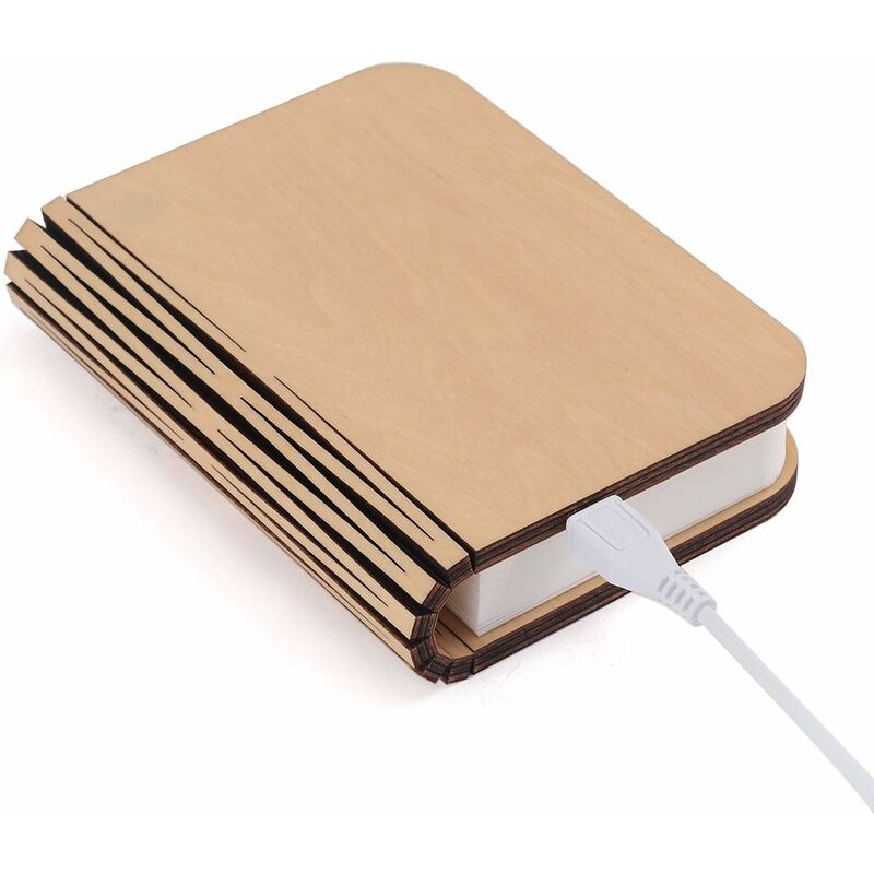 LED Wooden Book Lamp