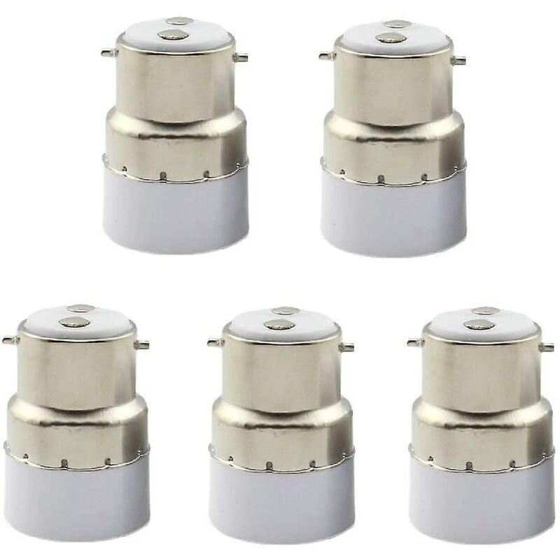 5 Pack B22 To E14 Light Bulb Socket Converter B22 Socket Adapter Convert To Standard E14 Lamp Holder 5 Pack B22 To E14 Light Bulb Socket Converter B22 Socket Adapter Convert To Standard E14 Lamp Holder
