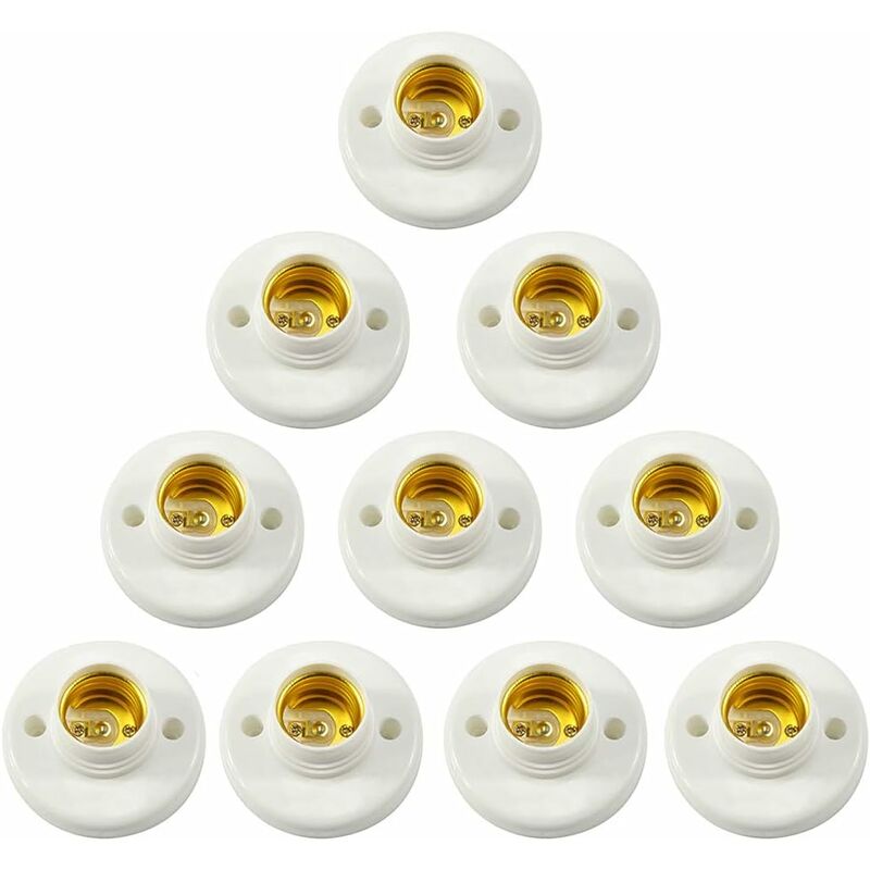 E27 Lamp Holder Screw Socket Plastic Wall Mount LED Bulb Base Converter Adapter Holders For E27 Bulb Plastic ROund E27 Lamp Holder Screw Socket Plastic Wall Mount LED Bulb Base Converter Adapter Holders For E27 Bulb Plastic ROund