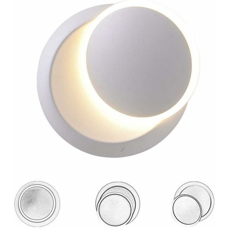 Indoor Wall Lights White LED Wall Lamp 5W Modern Wall Light Warm White Creative 2 In 1 Iron Wall Sconce LED Lamp (White) Indoor Wall Lights White LED Wall Lamp 5W Modern Wall Light Warm White Creative 2 In 1 Iron Wall Sconce LED Lamp (White)