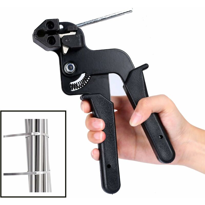 Stainless Steel Cable Tie Gun, Stainless Steel Cable Tie Pliers With Cutting Function, Metal Tie Gun, Cable Tie Gun