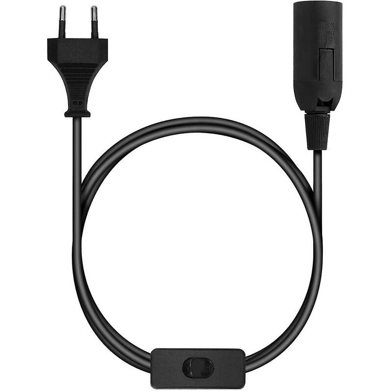 E27 Socket With Wire - Lamp Holder For Bulb With Power Cord Electrical Plug And Switch - 1.8M Cable E27 Socket With Wire - Lamp Holder For Bulb With Power Cord Electrical Plug And Switch - 1.8M Cable