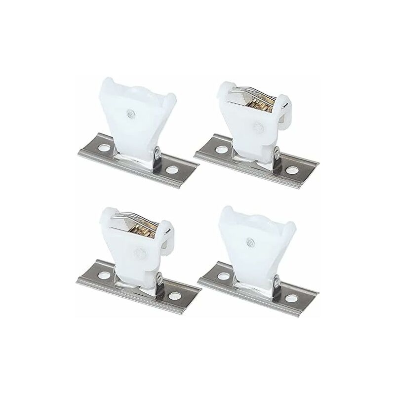 4 Pack White Plastic Swivel Type Cord Lock Mechanism And Cord Return Pulley And Stainless Steel Bracket For Woven Wood 4 Pack White Plastic Swivel Type Cord Lock Mechanism And Cord Return Pulley And Stainless Steel Bracket For Woven Wood