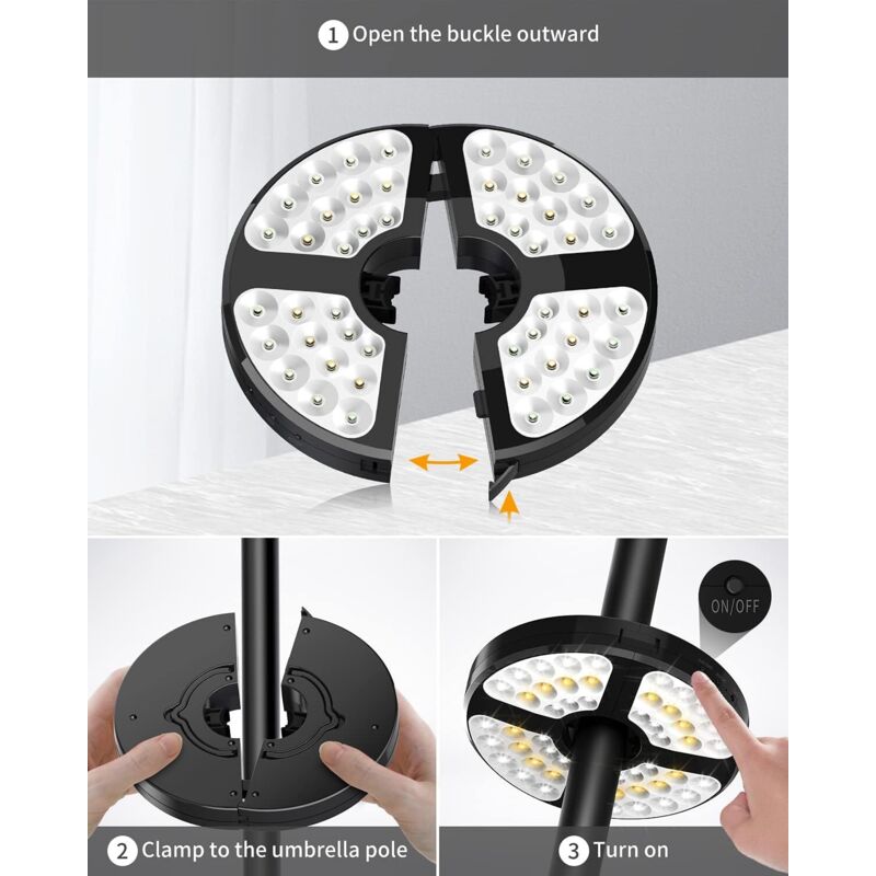 48 LED Rechargeable Umbrella Light