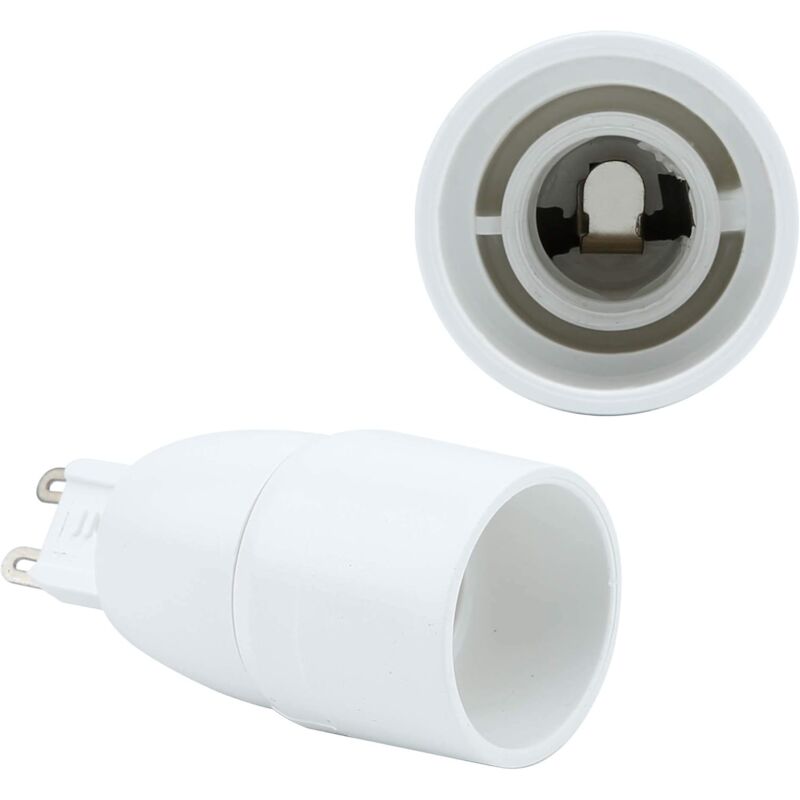 4X Lamp Socket Adapter G9 To E14 In White - 4 pcs Set Reformatting Converters For Lamp Sockets For Incandescent