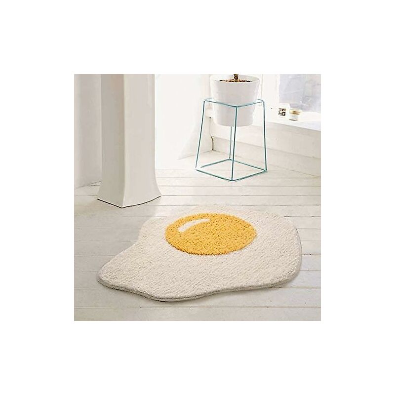 Funny Bathroom Rug Egg Pattern Entryway Kitchen Bedroom Carpet Chic Doormat，70 X 58 cm