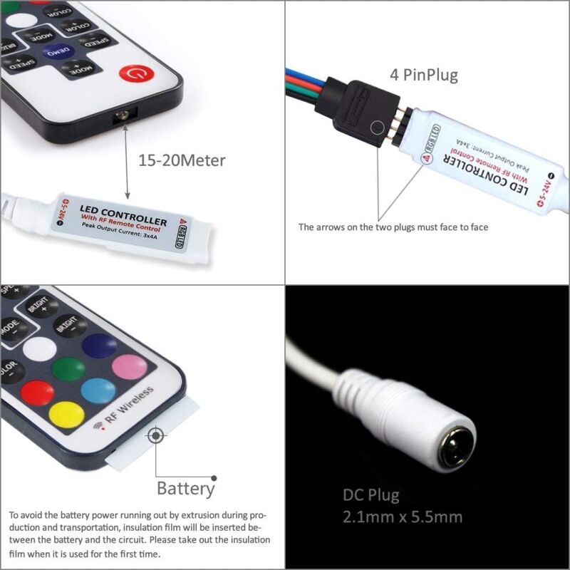 Ultrabright 17 Keys Rf Remote Control Wireless Remote Controller