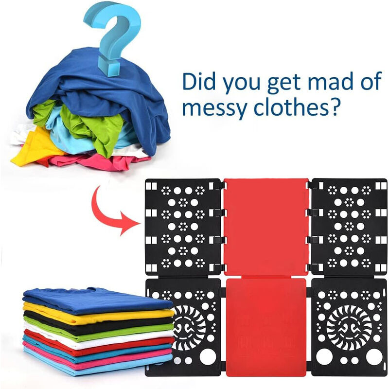 Shirt Folding Board - Clothes Folder Laundry Folder Child Adult Clothing Shirt T Shirt Tee Shirts 58 X 68 cm (Black &