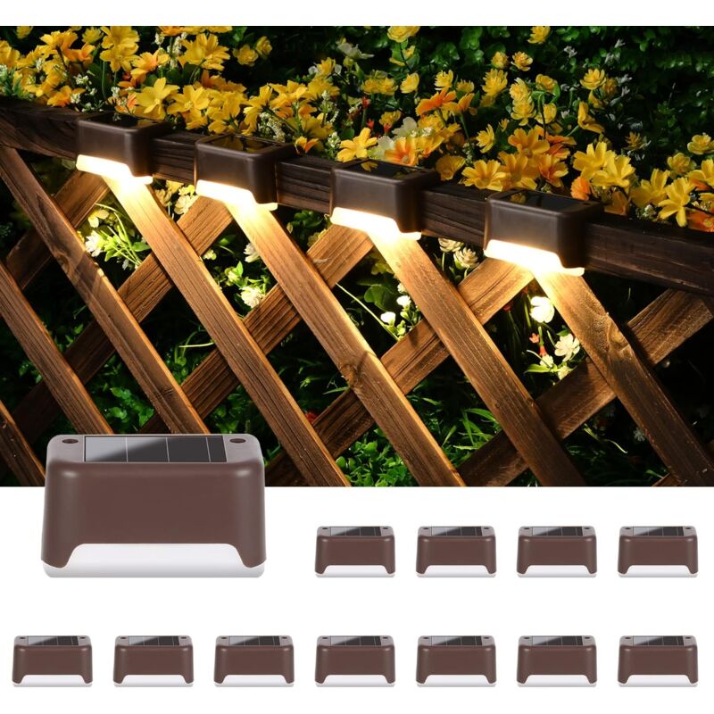 12 Pack Solar Lights Waterproof Solar Powered Lights For Deck 12 Pack Solar Lights Waterproof Solar Powered Lights For Deck