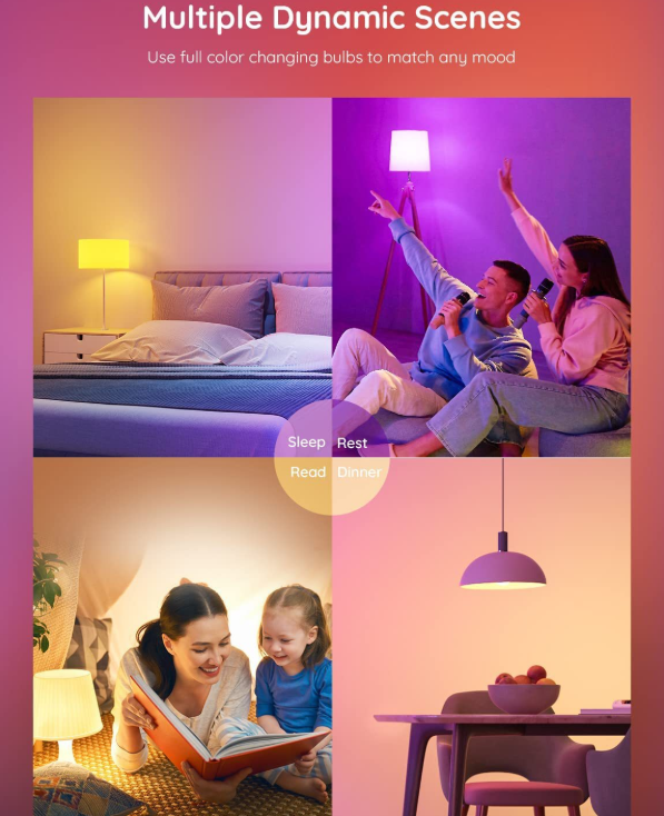 4 Pack Smart Light Bulbs