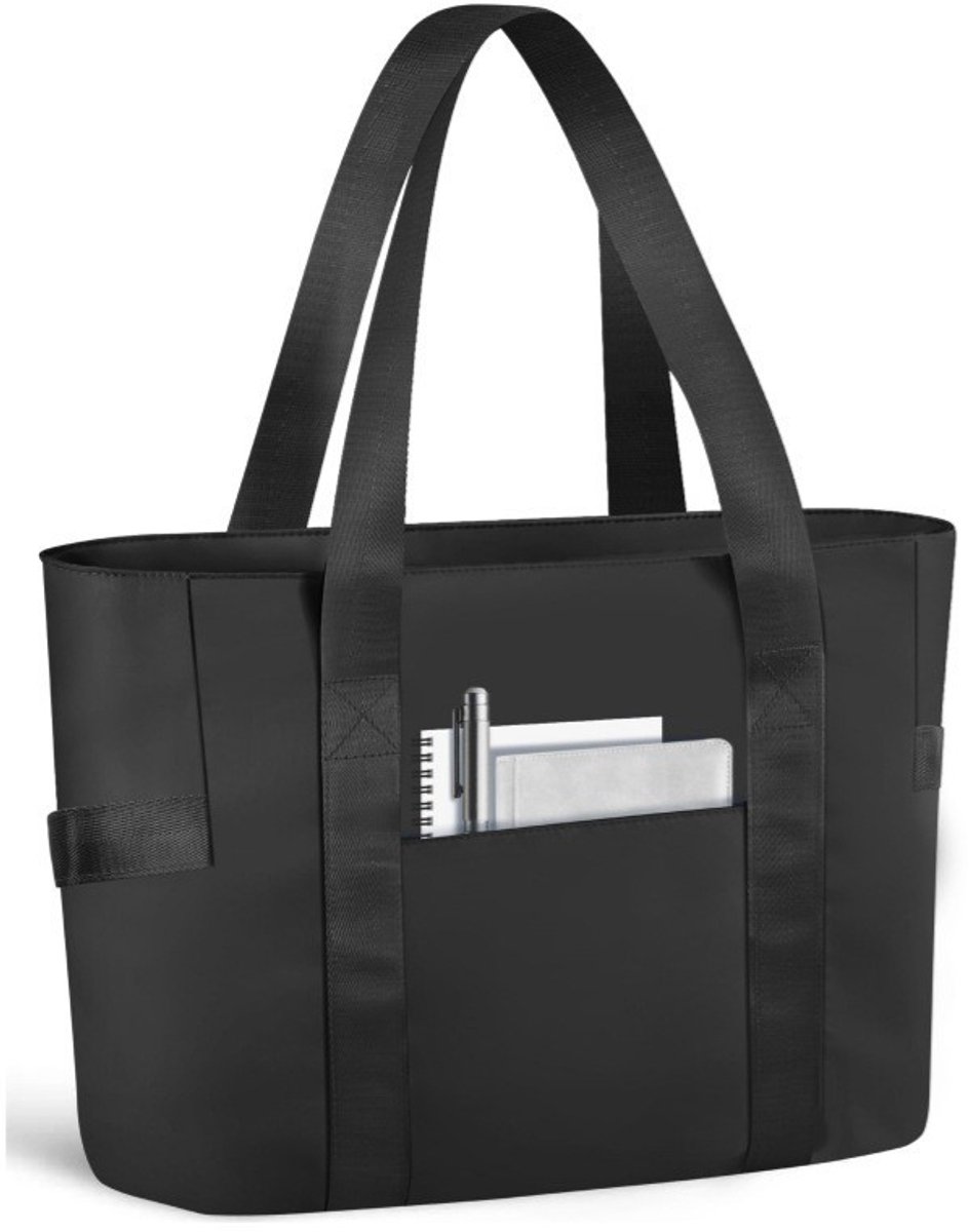 Waterproof shoulder bag for 16-inch laptops for women, ideal for work, school and travel.