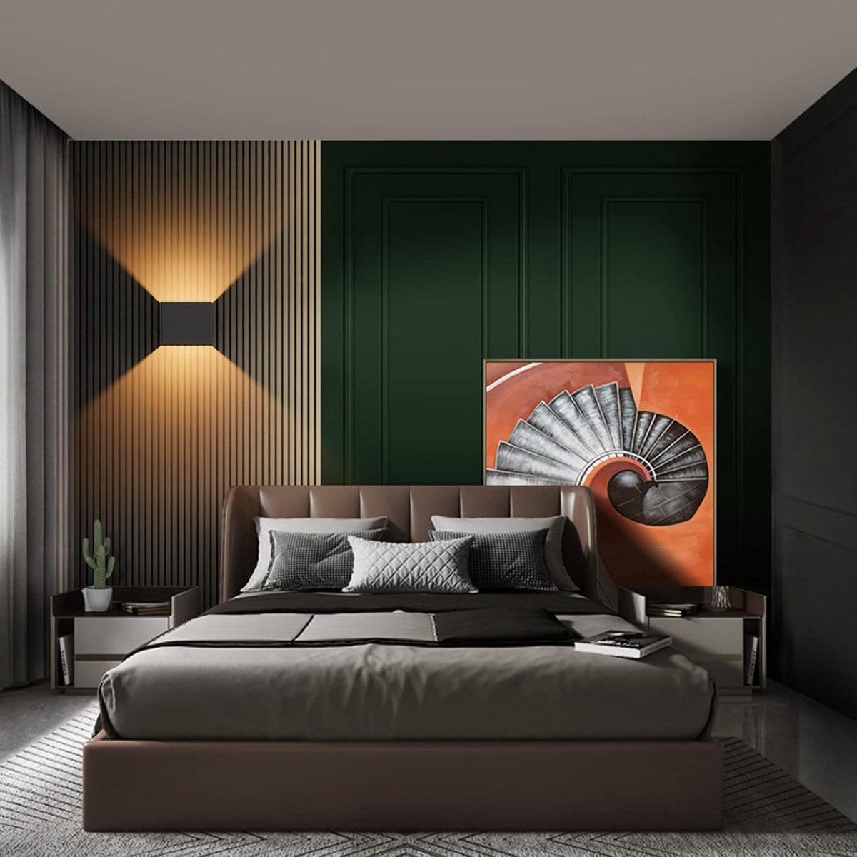 Rechargeable wall light with remote control - 5W - Three colors - Dimmable - Night light - Cordless - Battery-operated wall lamp - Suitable for indoor and outdoor use - Black