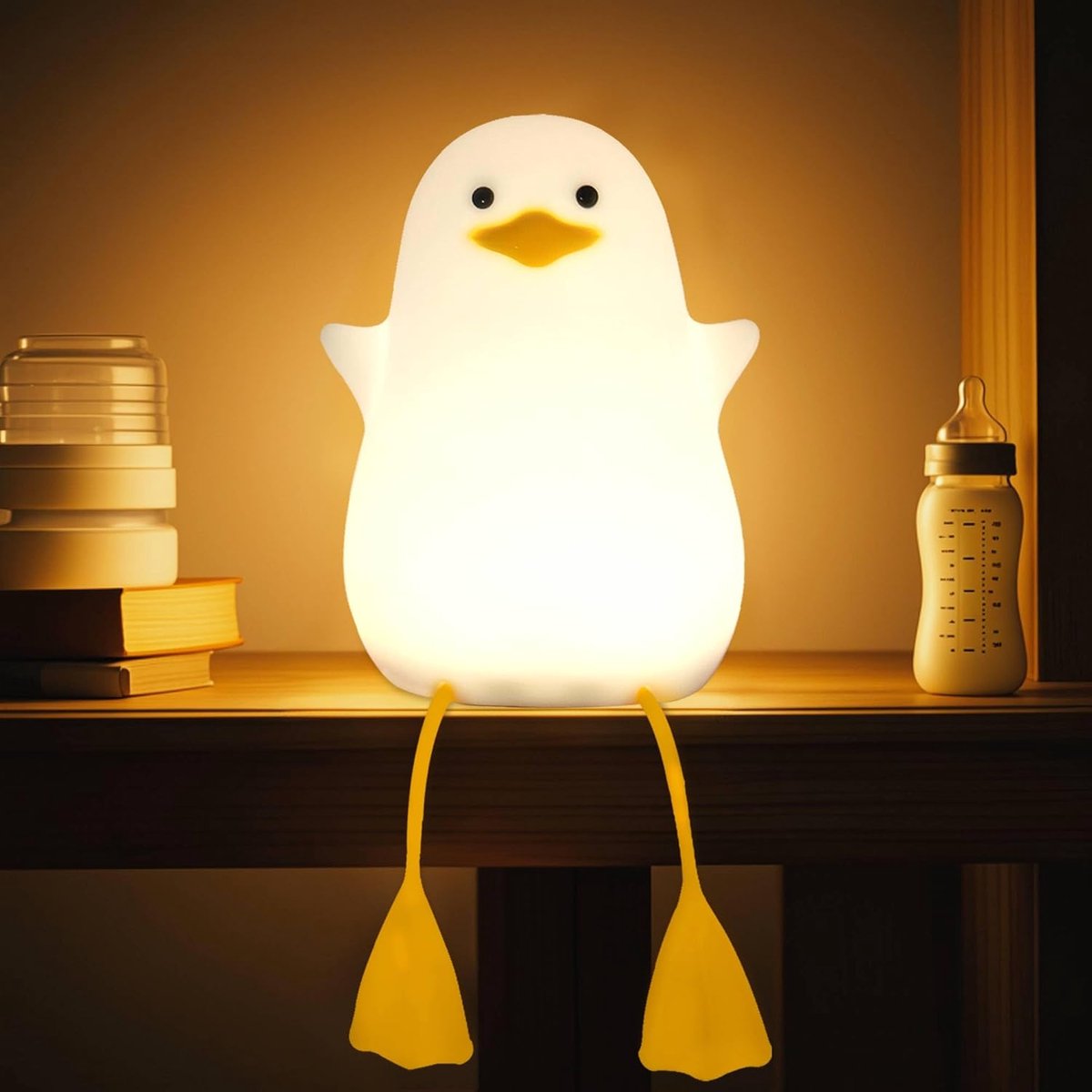 Cute Yellow Duck Night Light - Silicone Night Light for Children - Dimmable Touch Control with Timer - Baby Care Night Light - USB Rechargeable LED Bedside Lamp - Suitable for Bedroom and Nursery Decoration Cute Yellow Duck Night Light - Silicone Night Light for Children - Dimmable Touch Control with Timer - Baby Care Night Light - USB Rechargeable LED Bedside Lamp - Suitable for Bedroom and Nursery Decoration