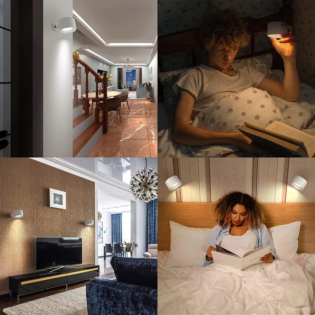 LED indoor wall light with battery