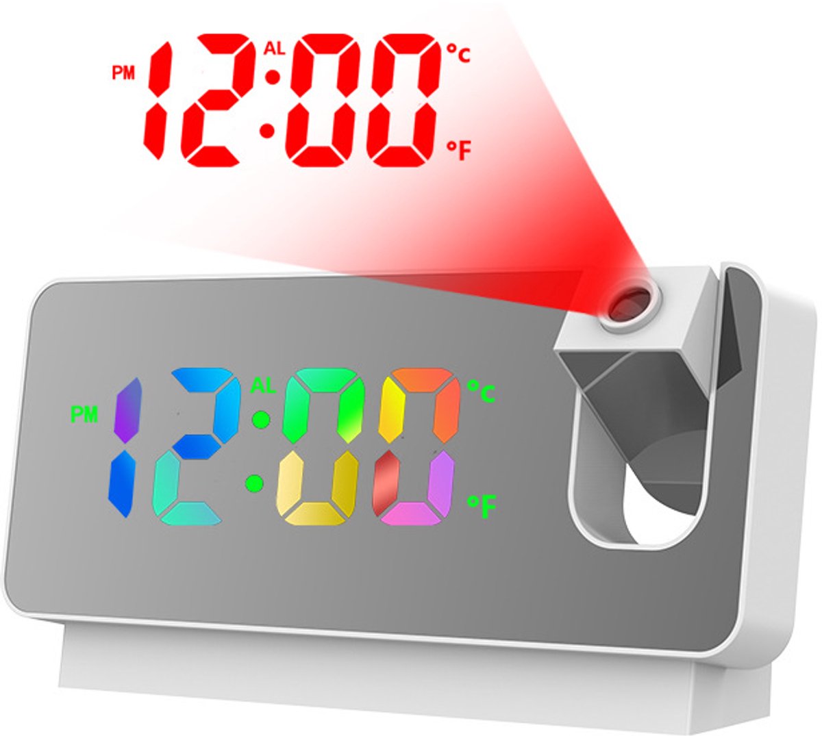Wekker - Projection Alarm Clock - Digital Alarm Clock - Wekker Children%27s Alarm Clock - LED Mirror Alarm Clock - Wekker with Projection - Projection Alarm Clock with Temperature Display - Snooze - Night Mode - Adjustable Brightness - For Bedroom - Living Wekker - Projection Alarm Clock - Digital Alarm Clock - Wekker Children%27s Alarm Clock - LED Mirror Alarm Clock - Wekker with Projection - Projection Alarm Clock with Temperature Display - Snooze - Night Mode - Adjustable Brightness - For Bedroom - Living