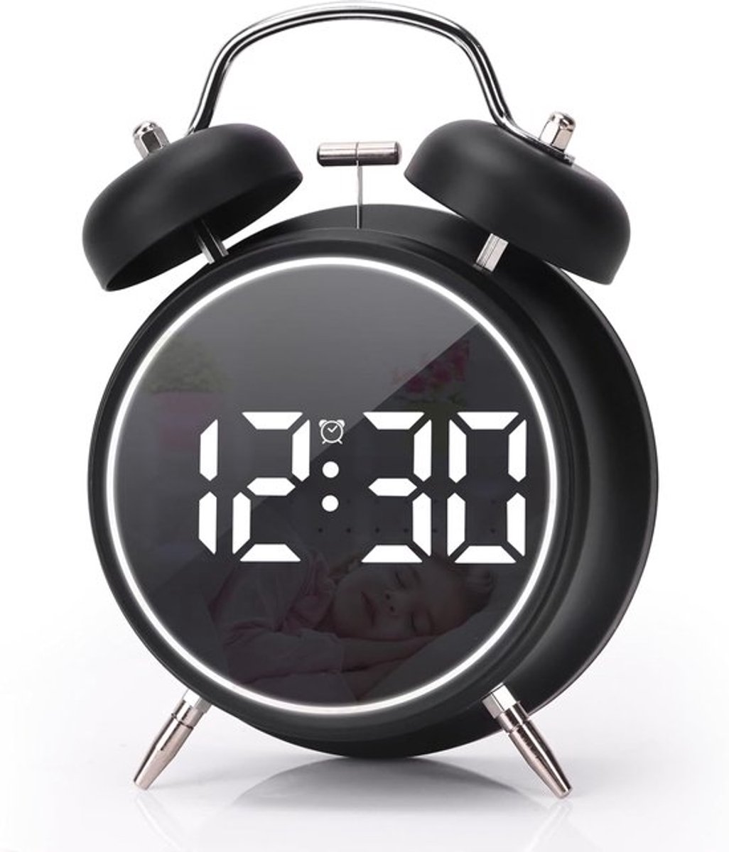 Digital clock - Digital clock - LED display - Bedroom - Clock - Energy efficient - Black Digital clock - Digital clock - LED display - Bedroom - Clock - Energy efficient - Black
