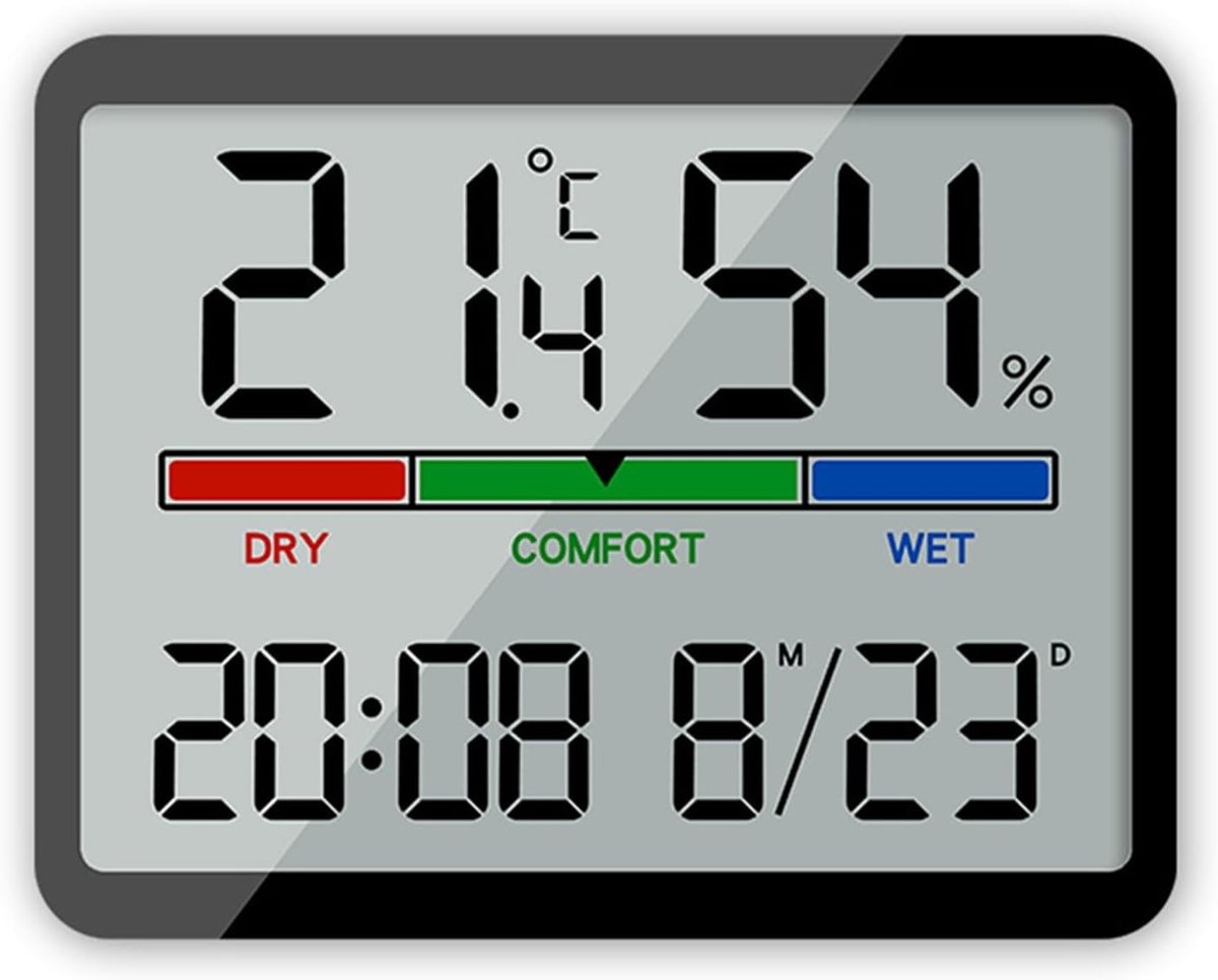 Wekker - Digital Alarm Clock - Weather Station - Room Thermometer - Digital Bathroom Clock - Shower Timer - Kitchen Thermometer - Gym - Bedroom - Kitchen - Office - Christmas Gifts - Black Wekker - Digital Alarm Clock - Weather Station - Room Thermometer - Digital Bathroom Clock - Shower Timer - Kitchen Thermometer - Gym - Bedroom - Kitchen - Office - Christmas Gifts - Black
