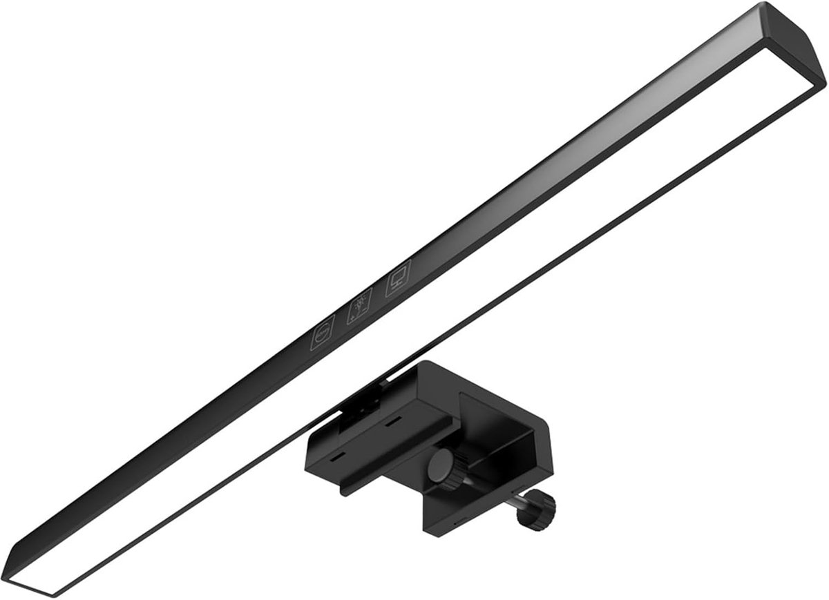 Clip-on desk lamp - 3 LED levels - Clip-on reading lamp - Black