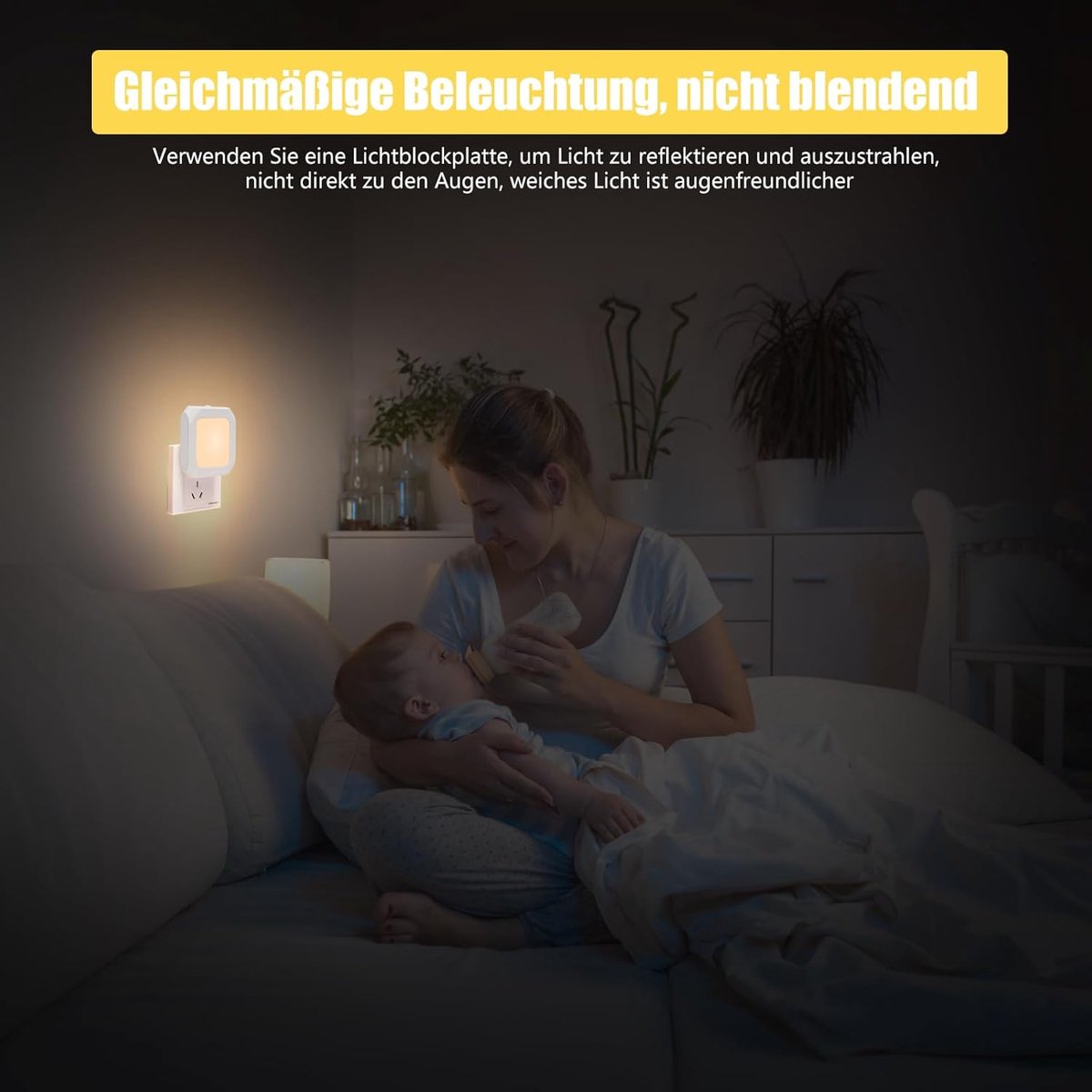 Night light - Night light plug - Adult night light - LED night light - With sliding dimming position - Suitable for bedrooms and staircases - For babies