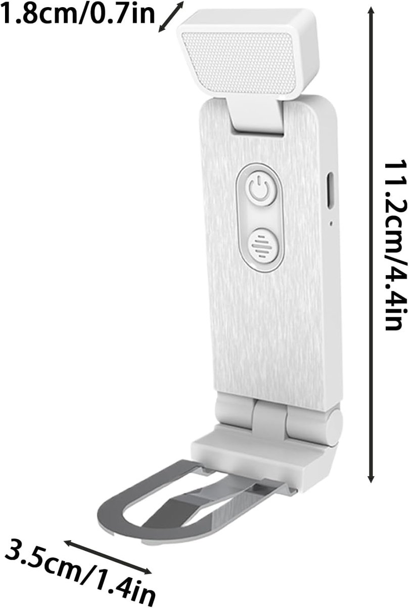 Reading Lamp - Book Lamp with Clip - 6 Lighting Levels - Bedtime Use - Adjustable Intensity - Reading Lamps - USB-C Rechargeable - With