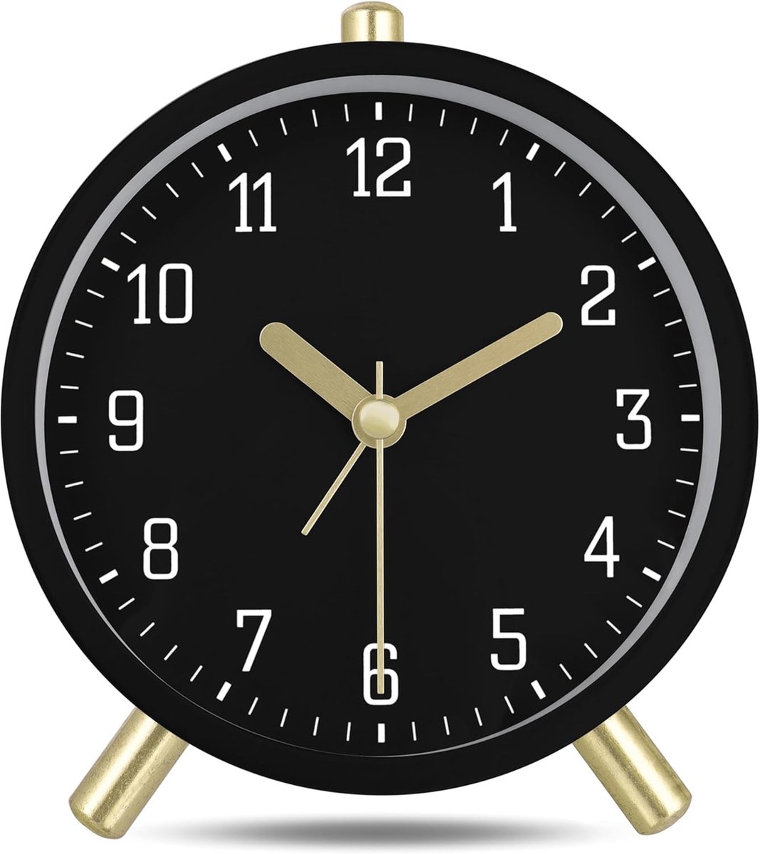 Wekker - Digital Alarm Clock - Alarm Clocks - Children%27s Alarm Clock - Silent Analog Metal Alarm Clock - Simple Desk Clock - With Night Light - Black - Modern Classic - For Bedside Wekker - Digital Alarm Clock - Alarm Clocks - Children%27s Alarm Clock - Silent Analog Metal Alarm Clock - Simple Desk Clock - With Night Light - Black - Modern Classic - For Bedside