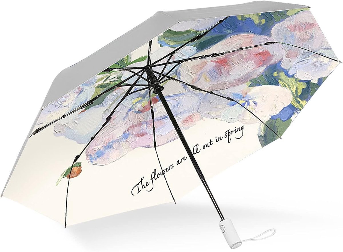 Automatic umbrella, parasol, automatic folding anti-ultraviolet umbrella for women, windproof and rainproof, mini umbrella, 8-rib umbrella, suitable for adults and children, travel parasol