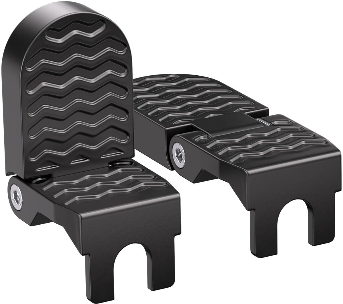 Rear bicycle pedals - Bicycle pedals - pedal - aluminum bicycle pedals - non-slip electric bicycle pedals - folding pedals - for electric bikes, mountain bikes, folding bikes - 15 mm U-slot - black
