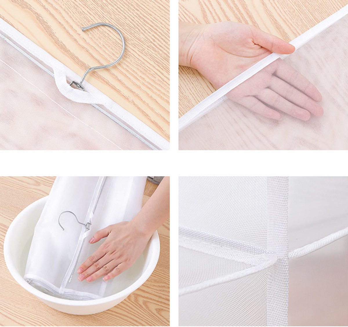 Hanging storage shelf - Closet organizer - Wardrobe organizer - 6 compartments - Suitable for handbags