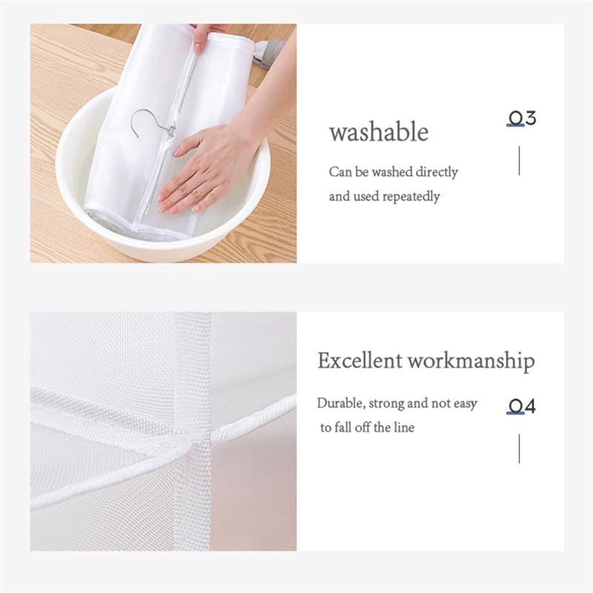 Hanging storage shelf - Closet organizer - Wardrobe organizer - 6 compartments - Suitable for handbags