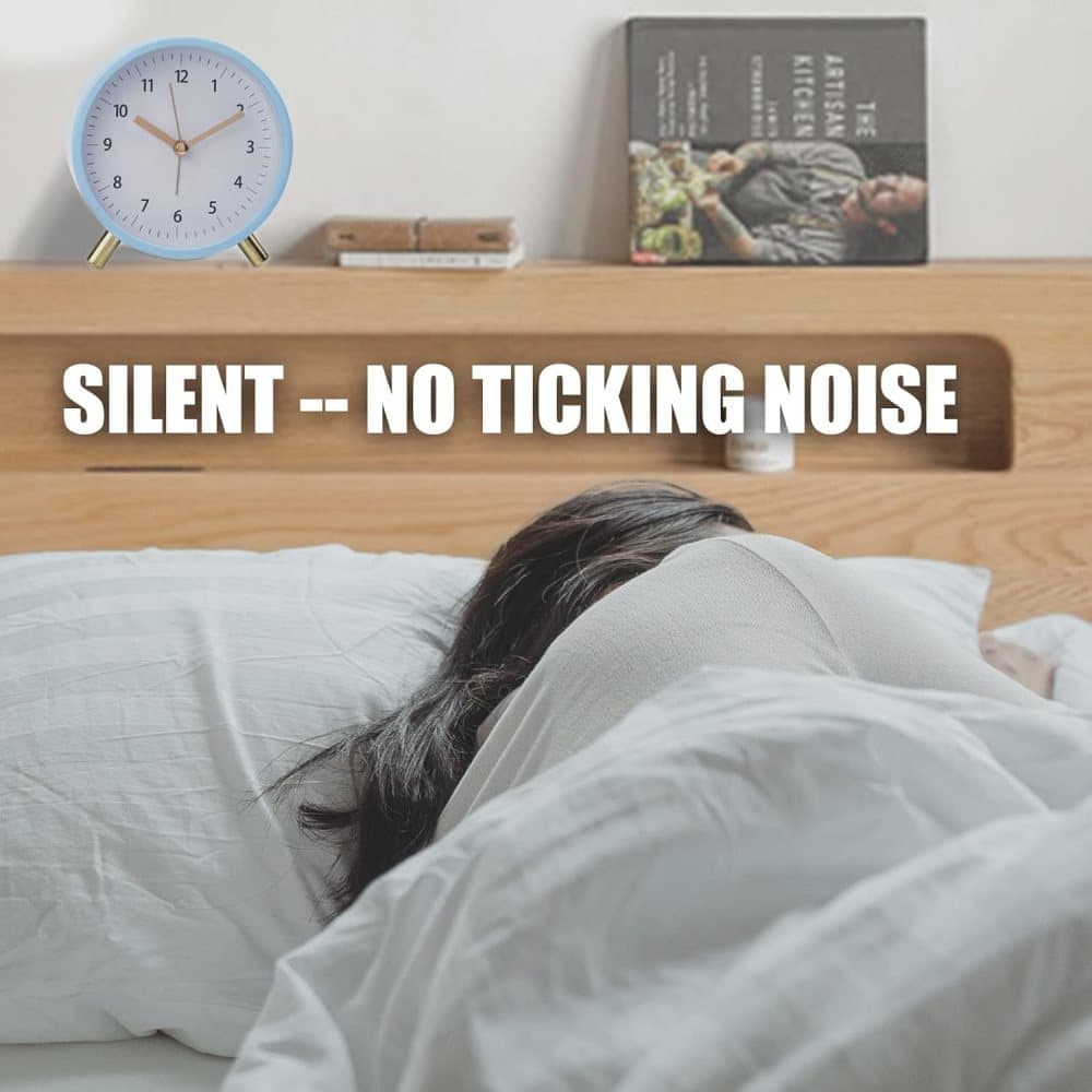 Silent Alarm Clock with Night Light and Backlight