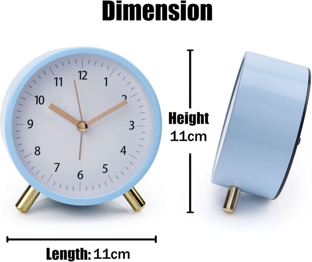 Silent Alarm Clock with Night Light and Backlight