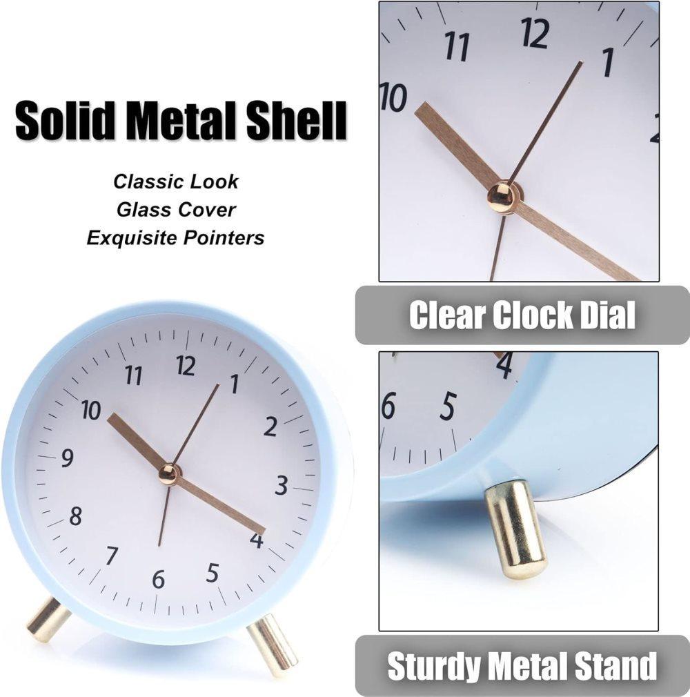 Silent Alarm Clock with Night Light and Backlight