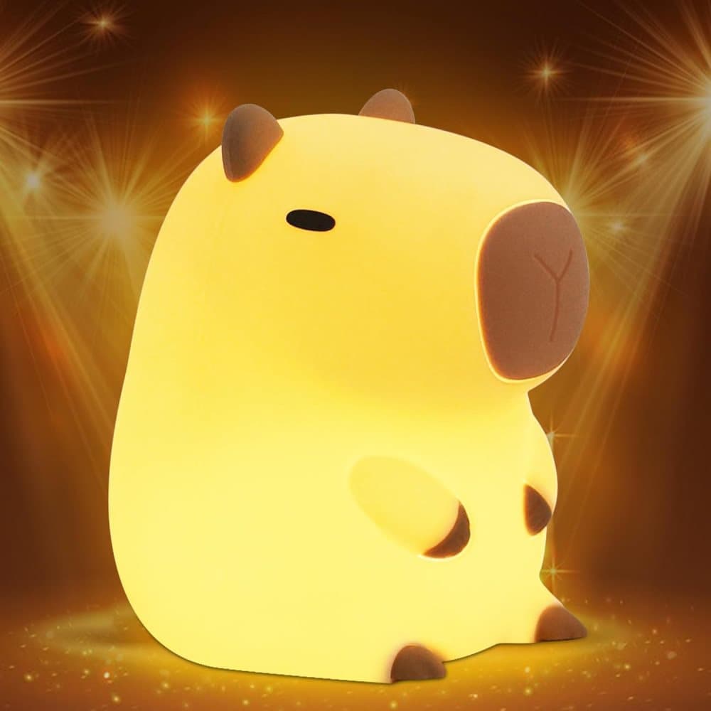 Capybara Night Light Soft Animal Shaped LED Lamp Dimmable with Timer Rechargeable for Kids Room Capybara Night Light Soft Animal Shaped LED Lamp Dimmable with Timer Rechargeable for Kids Room